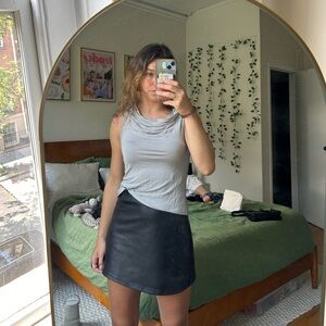 Anthropology grey cowl neck top